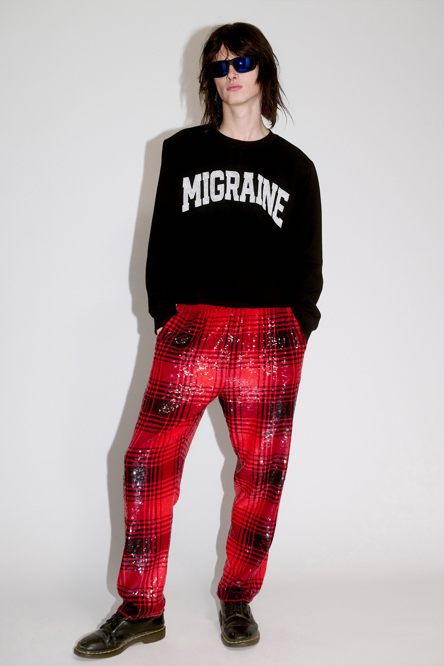 Sequin Buffalo Check Trousers