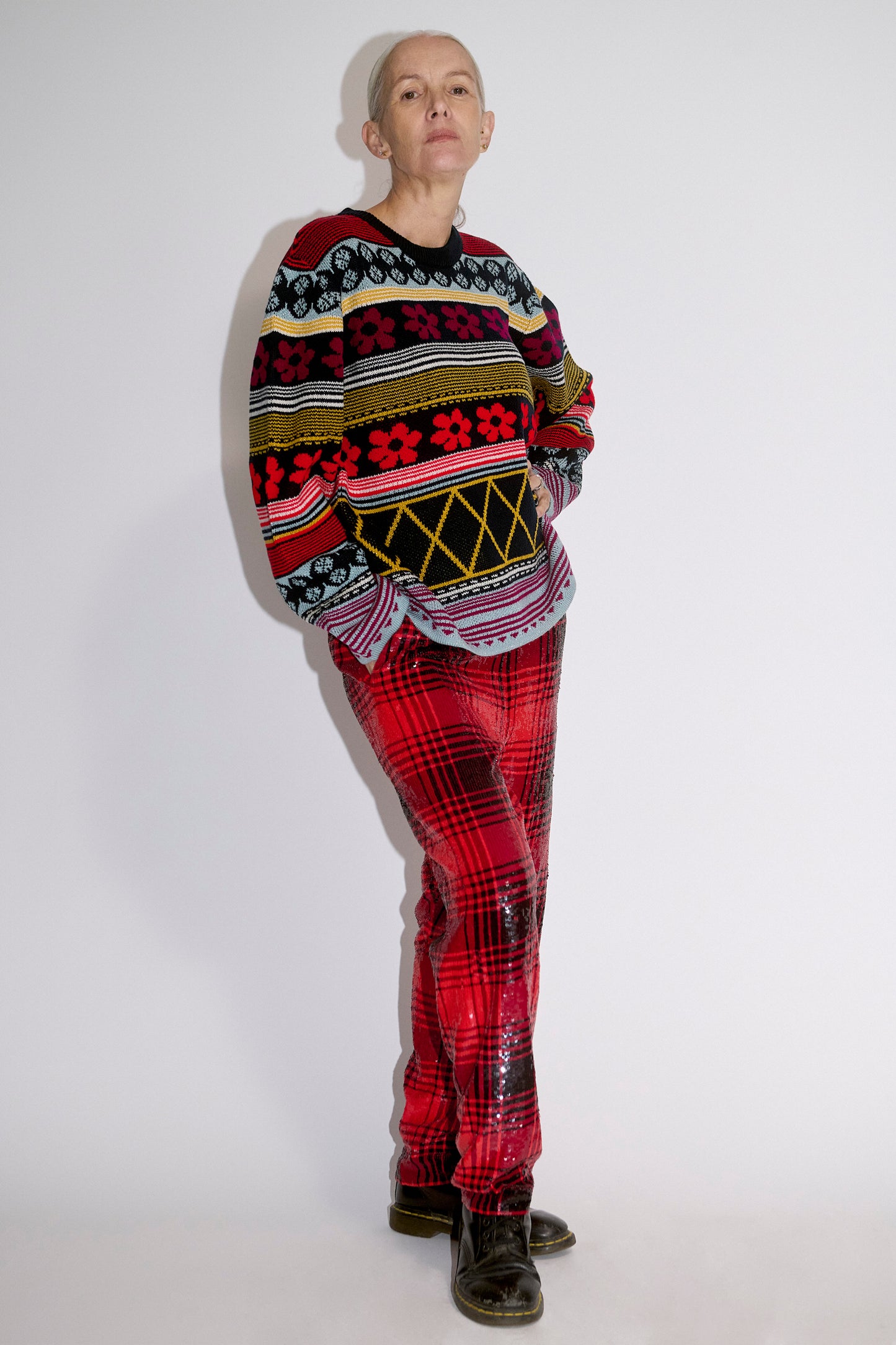 Sequin Buffalo Check Trousers