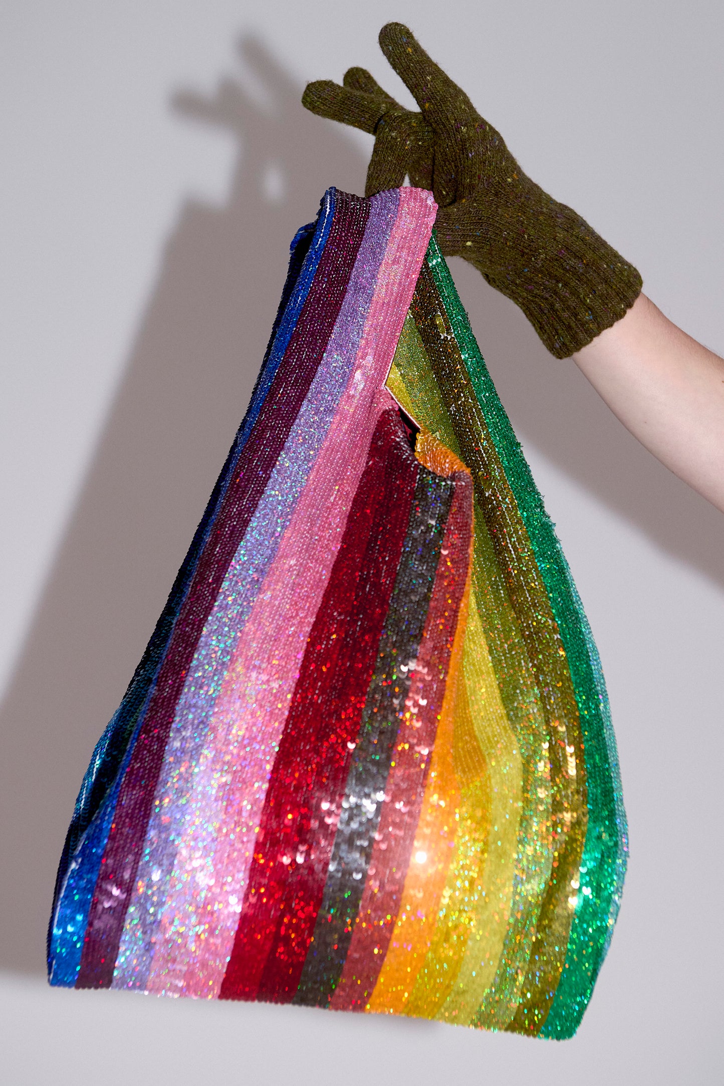 Sequin Rainbow Grocery Bag