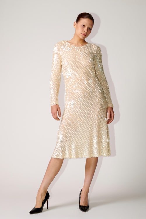 Bias Cut Sequin Dress
