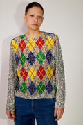 Argyle Sequin Top