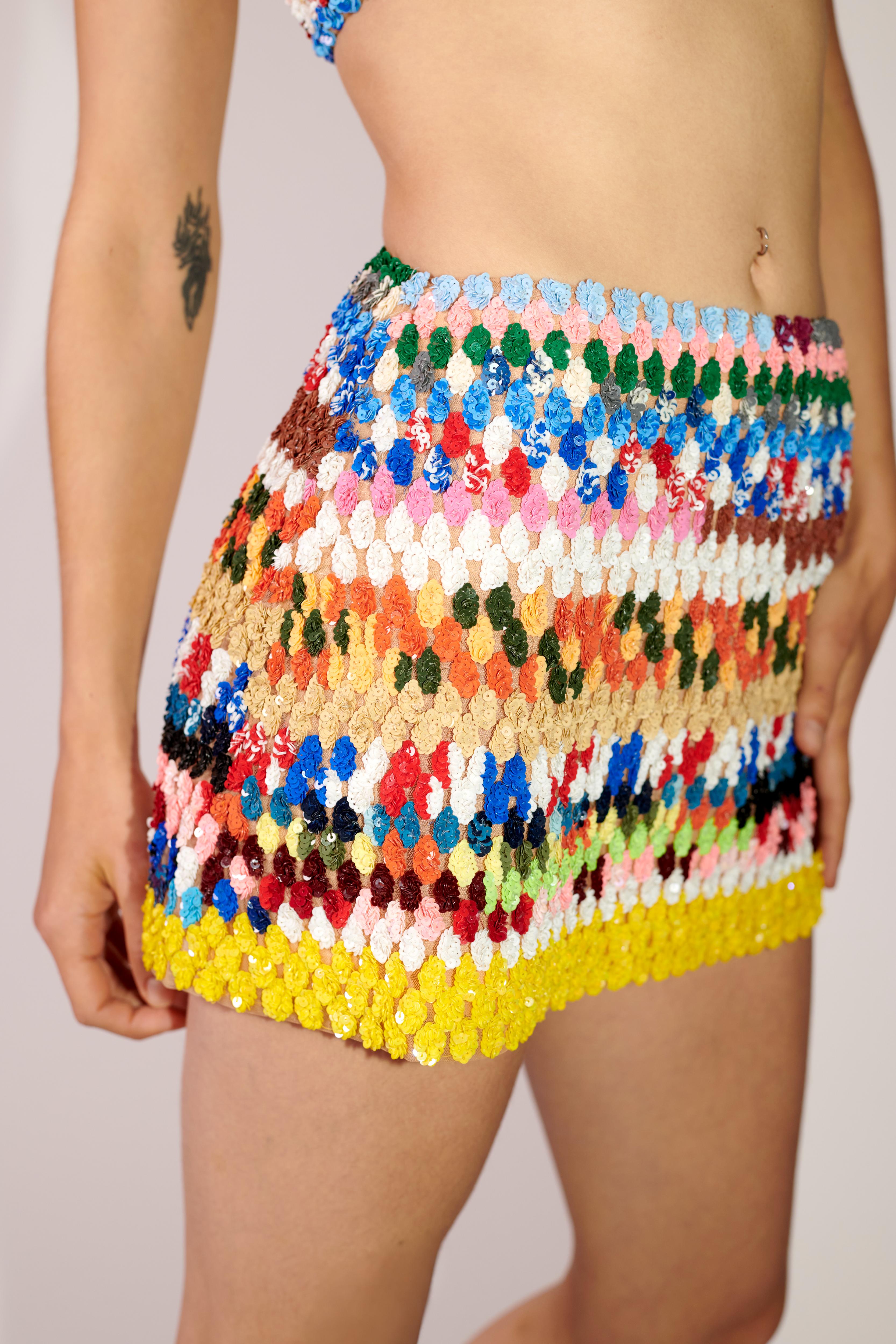 Sequin Crochet Skirt