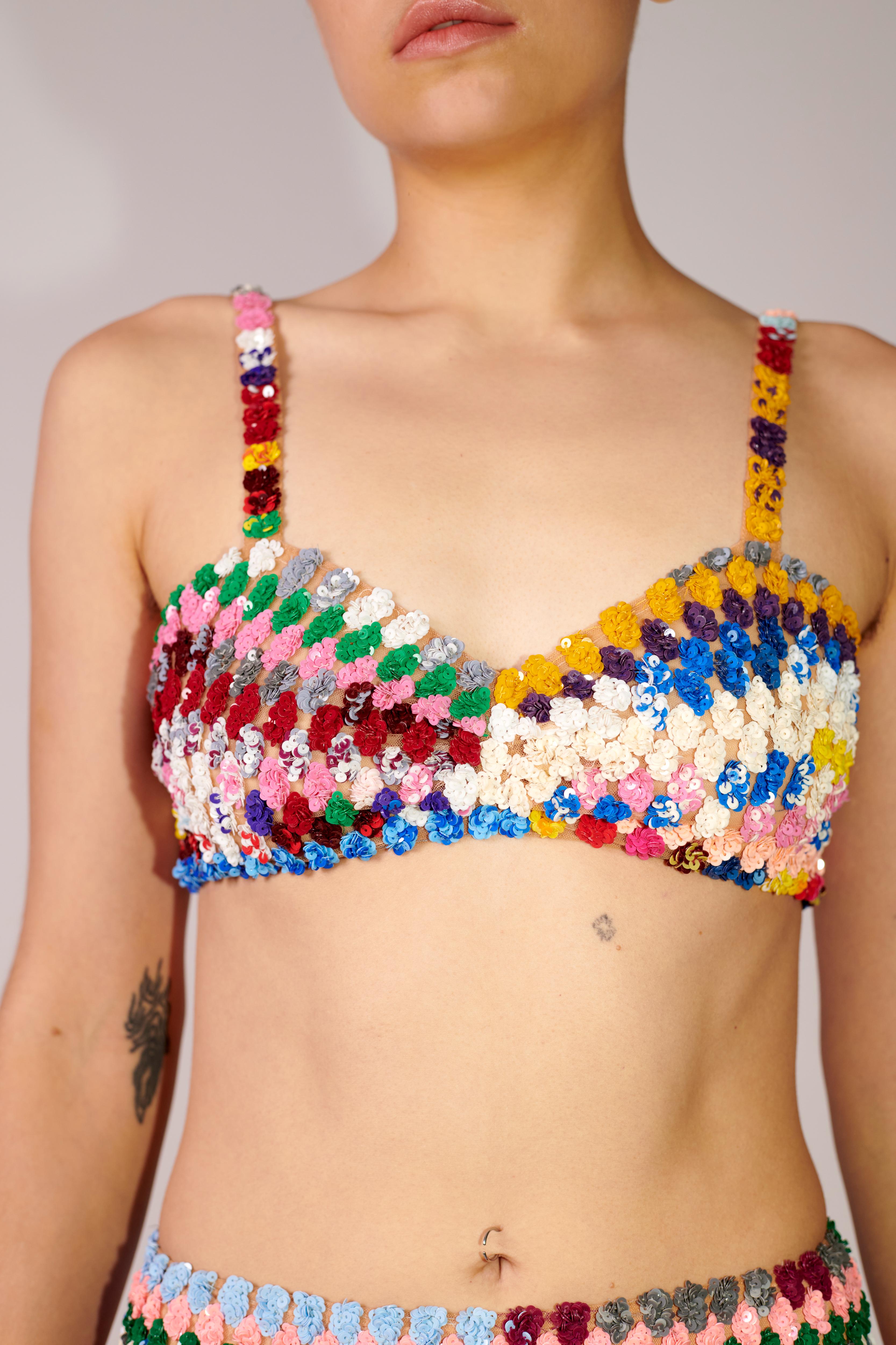 Sequin Crochet Bralette