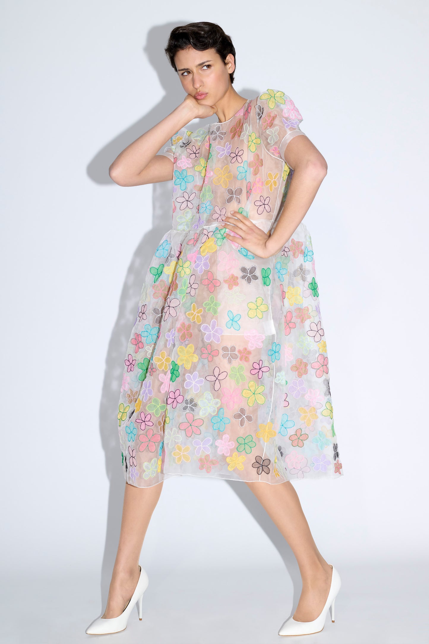 Applique Floral Dress