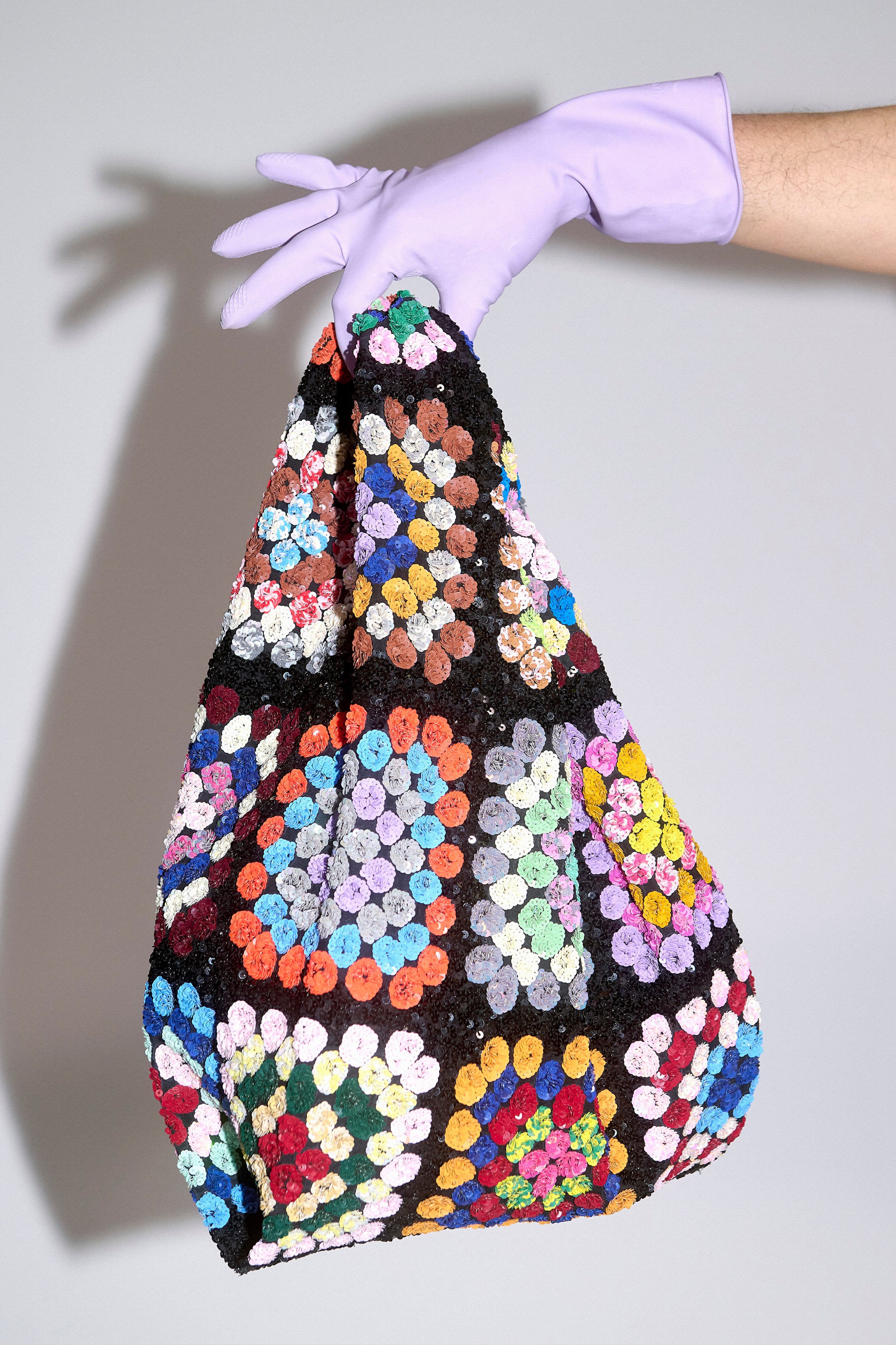 Sequin Crochet Grocery Bag