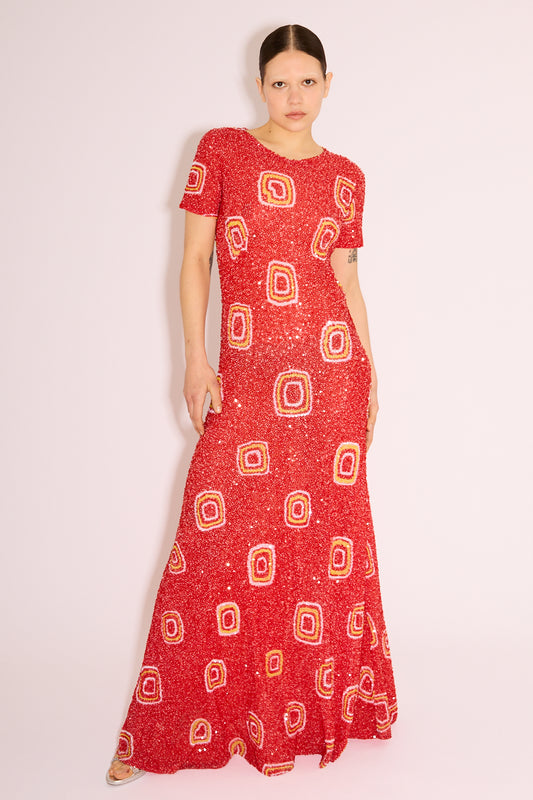 Bias Sequin Dress