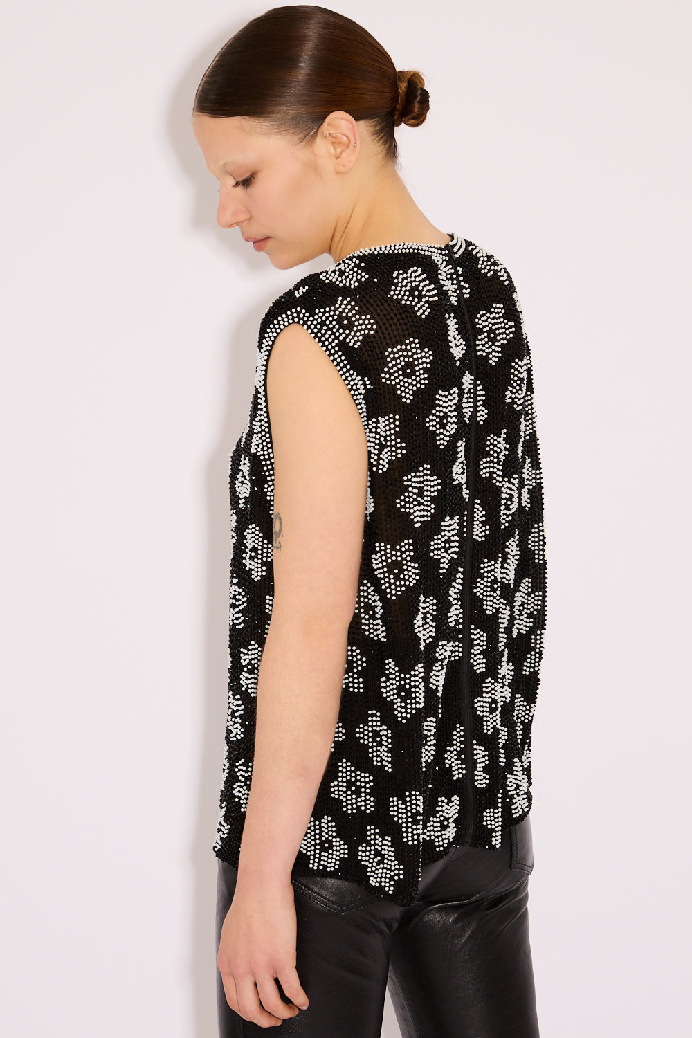 Beaded Floral Tank
