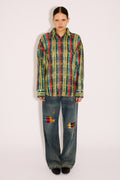 Plaid Sequin Overshirt