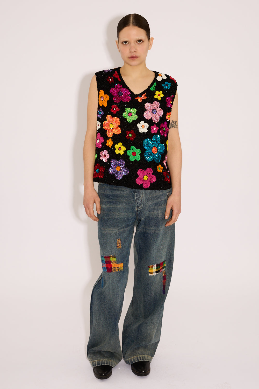 Sequin Floral Top