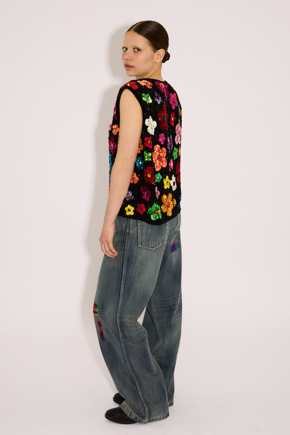 Sequin Floral Top