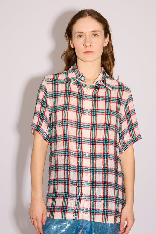 Madras Sequin Check Shirt