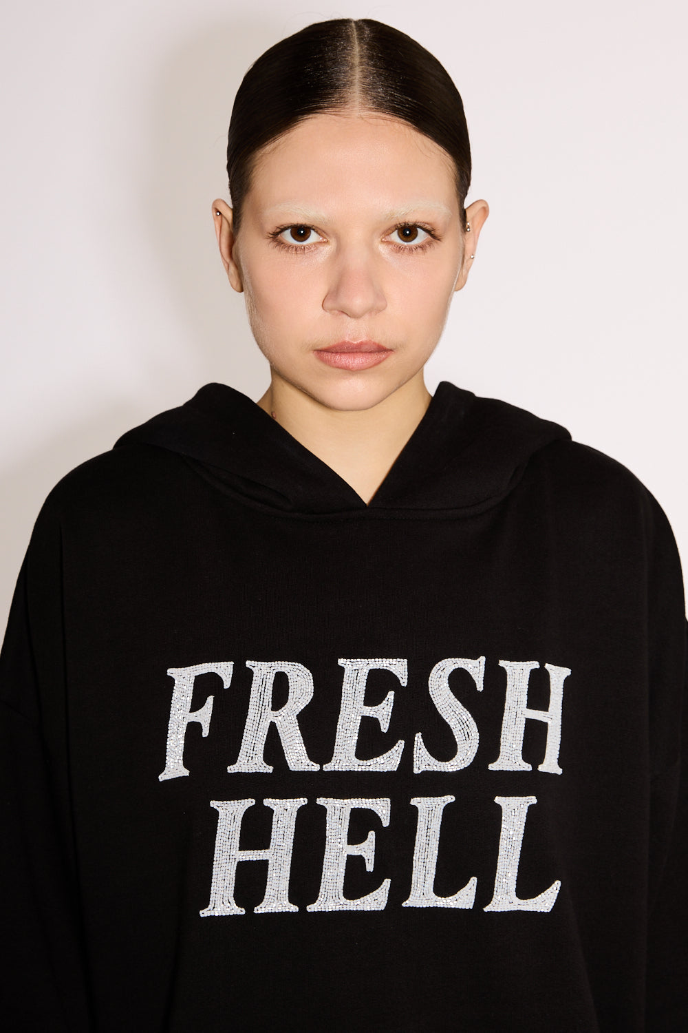 Fresh Hell Embroidered Hoodie