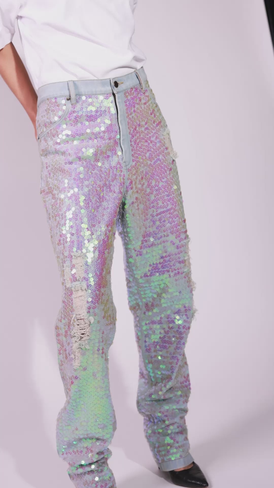 Technocolour Sequin Jeans – ASHISH