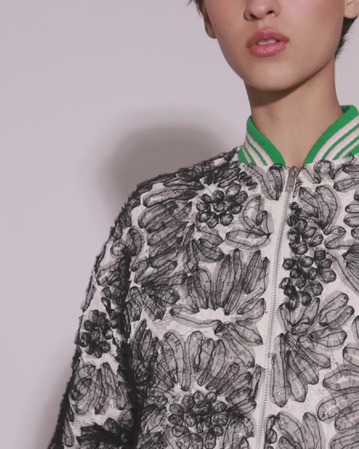 Floral Lace Bomber