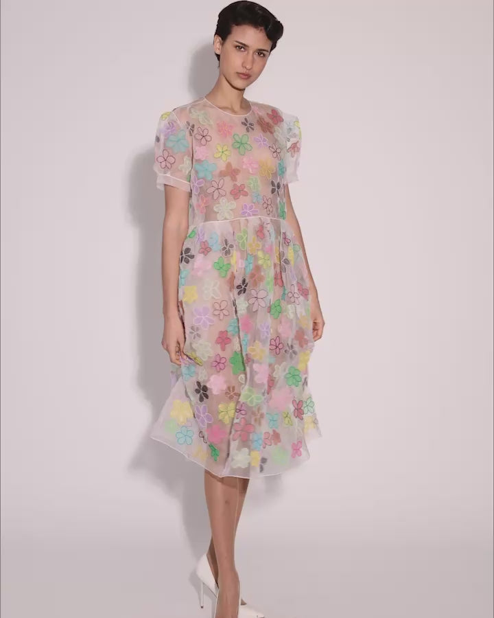 Applique Floral Dress